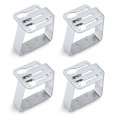 thumbnail image 1 of Dinheiro 4 clips de tela de acero inoxidable, soportes para manteles, soportes para clips de mantel para exteriores e interiores, 1 of 5