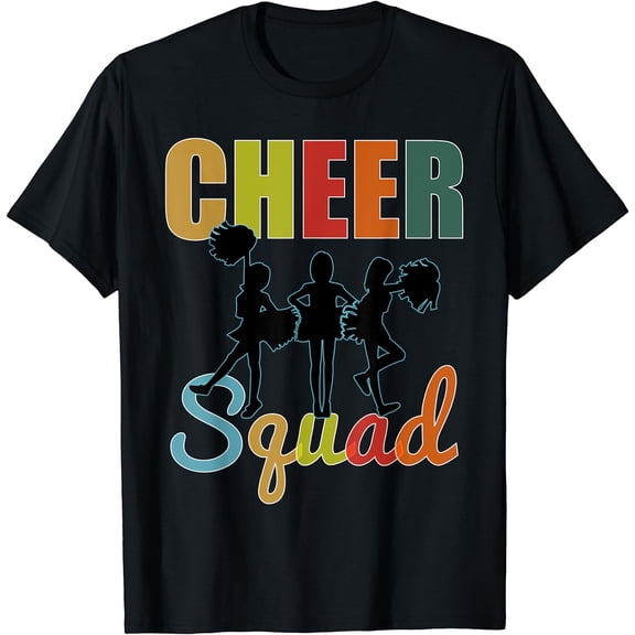 Cheer Squad Funny Cheerleader Cheering Cheerdancing Outfit T-Shirt Black X-Large
