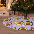 thumbnail image 6 of Lsque Cartoon Avocados Print Christmas Tree Skirt, Tree Skirt with Ties or Velcro, Perfect for Holiday Decorations, Halloween, and New Year-30", 6 of 7