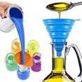 thumbnail image 2 of Juego de embudos embudo plegable, paquete de 4 embudos de silicona para botellas de agua de cocina y hogar, líquidos y polvos de aceite, apto para alimentos, 4 colores (2 grandes + 2 pequeños) Xemadio 2034083, 2 of 8
