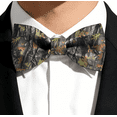 thumbnail image 2 of HBDesign Men's Camo Bow Tie Adjustable Regular Fit for Formal Business & Parties(Light Brown), 2 of 4