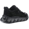 thumbnail image 3 of Guess Rhinestone Clarisse Men's Lace Up Synthetic Running Inspired Trainers In Black Size 8.5, 3 of 6