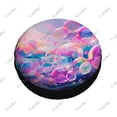 thumbnail image 5 of Abstract Flying Bubbles Colorful Pattern Polyester Universal Spare Wheel Tire Cover Wheel Covers for Trailer RV SUV Truck Camper, 5 of 5