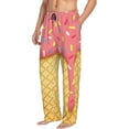 thumbnail image 2 of Xecao Pink Ice Cream Men's Straight Lounge Pajama Pants: The Ultimate in Comfortable Sleepwear, 2 of 9