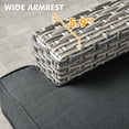 thumbnail image 2 of Ovios 10 Pieces Outdoor Patio Furniture with 54" Gas Fire Pit All-Weather Rattan Wicker Conversation Set Outdoor Sectionals for Garden, 2 of 12