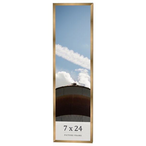 7x24 Frame Gold Bronze Solid Wood Picture Frame Width 0.75 Inches | Interior Frame Depth 0.5 Inches