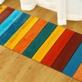 thumbnail image 5 of Bright 3D Print Floor Carpet Non Slip Bath Rugs Stripe Runner Area Rug Old Wooden Pattern for Entryway Hallway Bedroom, 5 of 10