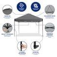 thumbnail image 6 of E-Z UP 12x12 Instant Canopy ONE-UP Vented Pop Up Tent, 144 Sq Ft Large Outdoor Shade Shelter with Roller Bag, Gray, 6 of 10