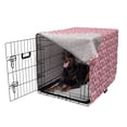 thumbnail image 5 of Strawberry Dog Crate Cover, Sketch Design of Flowers Repetitive Fresh Fruit Summer Time Illustration, Easy to Use Pet Kennel Cover Small Dogs Puppies Kittens, 7 Sizes, Pastel Pink White, by Ambesonne, 5 of 6