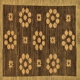 thumbnail image 1 of Ahgly Company Indoor Square Abstract Brown Modern Area Rugs, 6' Square, 1 of 4
