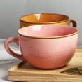thumbnail image 2 of Soup Bowls With Handles, Microwave Safe Bowls, Microwave Soup Bowl With Lid, Soup Mug With Lid, Soup Cups With Handles-pink-16x14x8cm, 700ml, 2 of 7