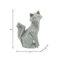 thumbnail image 5 of Sagebrook Home Ceramic 10" Beaded Fake Fox Figurine, Silver, 5 of 5
