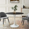 thumbnail image 3 of Lippa 42" Oval Artificial Marble Dining Table, 3 of 6