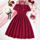 thumbnail image 3 of CUHK Vestido con volantes y tirantes para niños Vestido para niñas Moda de verano para niños Ropa versátil para niños, 3 of 5