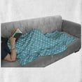 thumbnail image 6 of Dessert Soft Flannel Fleece Throw Blanket, Delicious Milky Ice Cream with Sprinkles Pattern Frozen Desserts on Blue, Cozy Plush for Indoor and Outdoor Use, 50" x 60", Sky Blue and White, by Ambesonne, 6 of 6