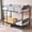 Black, variant on Zimtown Twin over Twin Steel Bunk Beds Frame, 78" x 42" x 65" with Ladder Bedroom Dorm Room for Kids Adult Children