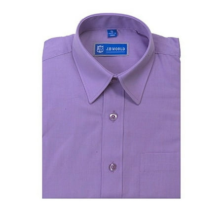 Lavender Twill Shirt - JB World Little Boys Lavender Short Sleeve Button Front Uniform Dress Shirt