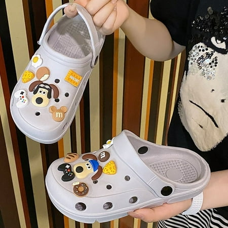 

Baotou slippers women‘s summer outdoor beach cute cartoon sandals and slippers men‘ indoor non-slip hole shoes women‘s