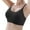 Black, variant on Support Sports Bra Women's Comfortable And Transparent Shoulder Strap Cordless Backless Spongeless With Convertible Shoulder Straps