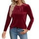 thumbnail image 2 of Ounisa Long Sleeve Shirts for Women Casual Fashion Loose Fit Womens Tops Crewneck Basic Pullover Tunics, 2 of 9