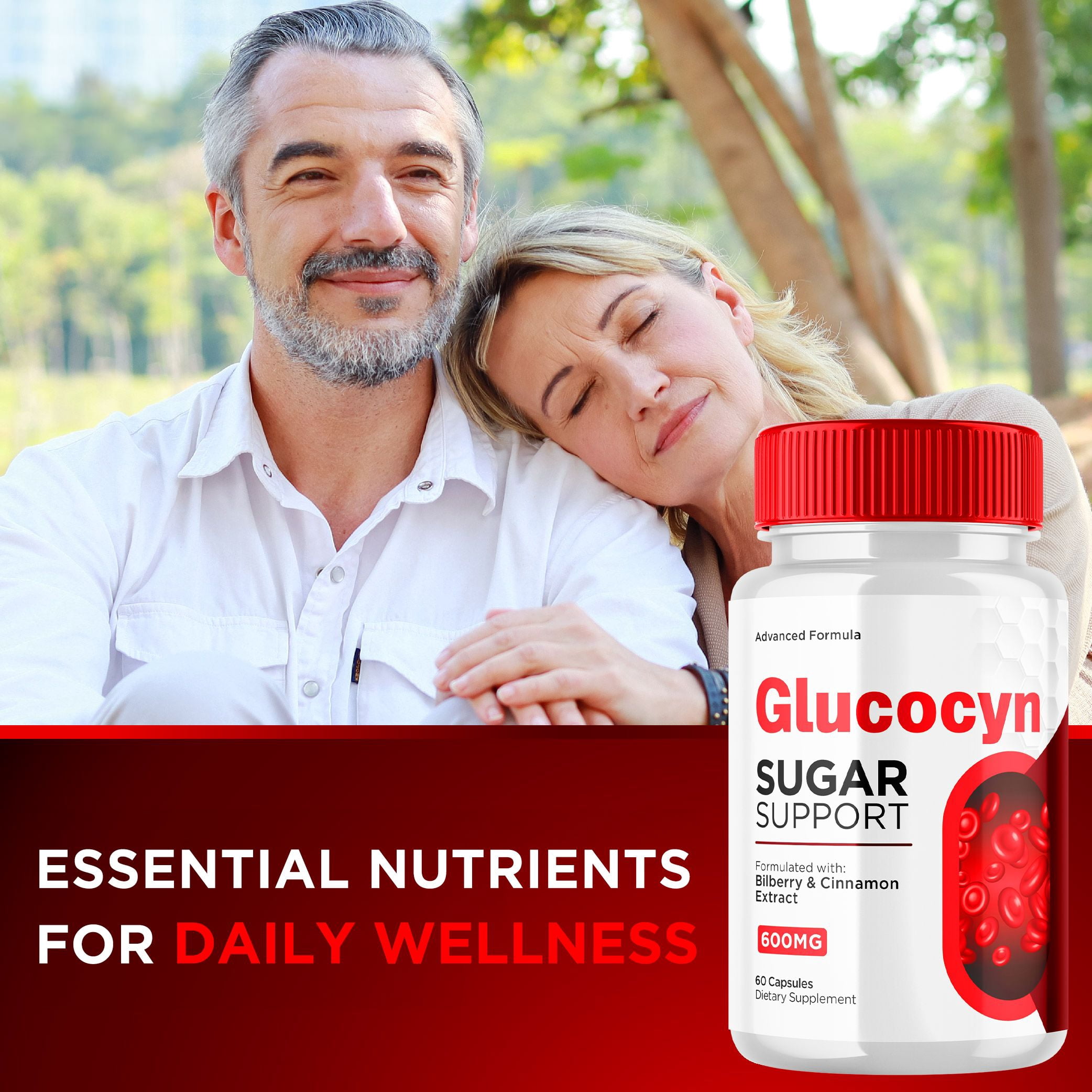 Glucocyn Advanced Formula Sugar Support Capsules Natural Glycogen Supplement 120 Capsules