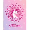 thumbnail image 1 of Allison: Unicorn Large Blank Primary Handwriting Learn to Write Practice Paper for Girls - Creative Pink Purple Magical Horse P, 1 of 1