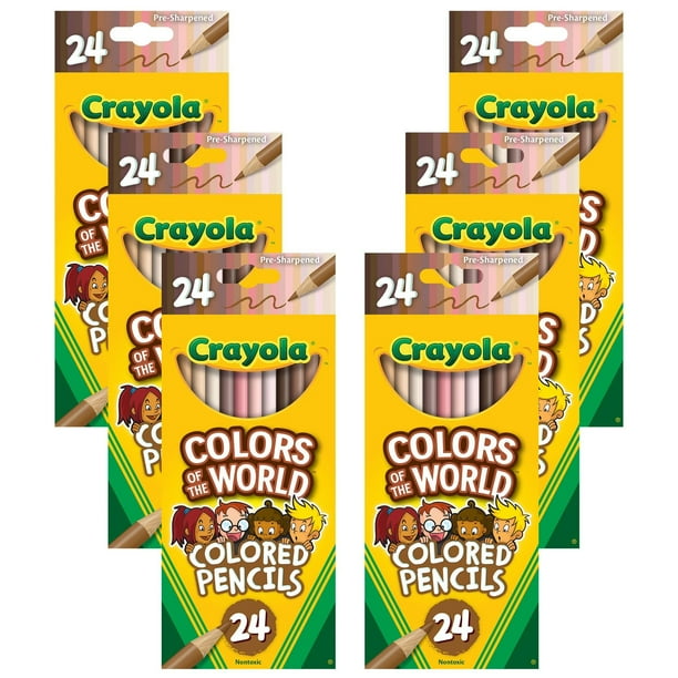 Crayola Colored Pencils 6 Pack, 24 Count, Colors of the World, Skin