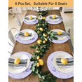 thumbnail image 4 of 13 Inch Round Placemats Set of 6, Purple Bow Non Slip Heat Insulation PP Table Mats, Cute Bowknot Simple Pure Color Washable Place Mats for Kitchen Dining Party Table Decor, 4 of 7