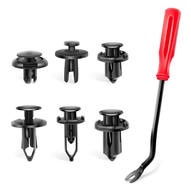 120 Clips Para Coche. Retenedor de parachoques de coche Universal de 120 piezas + juego de Clip de Panel de ajuste de puerta de coche de destornillador Tmvgtek Accesorios para autos y motos