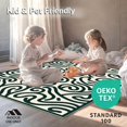 thumbnail image 4 of ODIKA 5'x7' Machine Washable Non-Slip Area Rug, Enchanting Swirl Mosaic Abstract Artistic Fancy Exquisite High Traffic Rug, Black, 579486, 4 of 7