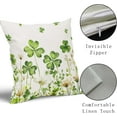 thumbnail image 4 of St. Patricks Day Pillow Covers 20x20 Inch Set of 2 Shamrock St Patricks Day Outdoor Throw Pillow Covers Rustic Spring Floral Decorative Pillowcases Cushion Covers for Couch, 4 of 6
