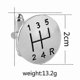 thumbnail image 2 of Men's Stainless Steel Retro Car Gear Cufflinks for Business and Wedding Gifts, 2 of 5