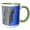 Green/White, variant on 3drose, Cicada Vector, 11oz Two-tone Red Mug