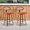Brown, variant on 360° Swivel Rattan Bar Stools Set of 2, Counter Height Modern Kitchen Island Stools With Footrest, Uphostered Cushion, Comfortable Durable, White