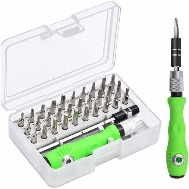 Destornillador de precisión magnético 32 en 1, minidestornillador, herramienta de reparación de electrónica de computadora, controlador de impacto para teléfono inteligente, reloj, gafas, portátil