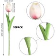 thumbnail image 2 of Paquete de 10 flores de tulipán de imitación, flores de tulipán de imitación falsas, ramo de novia, ramo de tulipán falso realista para el hogar, 2 of 3