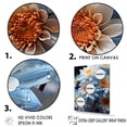 thumbnail image 3 of Designart "Serenading The Blue And White Daisy Bloom" Daisies Floater Framed Wall Decor, 3 of 5