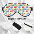 thumbnail image 4 of Cauagu Colorful Bus Print Sleep Eye Mask, Blindfold Eye Sleep Shade Cover with Elastic Strap/Headband Eye Cover Eyeshade for Night Sleeping/Travel Nap, 4 of 7