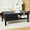 Black, variant on Wirrytor Lift Top Coffee Table with Storage for Living Room , Oval Coffee Table with Hidden Compartment and Open Shelf, Modern Center Tables, Wave Edge Design