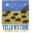 thumbnail image 2 of CafePress - Yellowstone Bison Scene -  Round Wood Ornament 4", 2 of 2