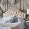 thumbnail image 1 of Luxury Beige Upholstered Queen Bed Headboard with Sturdy Support, 1 of 6