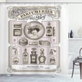 thumbnail image 1 of Ambesonne Vintage Shower Curtain, Retro Style Perfumeries, 69"Wx84"L, Pale Pink and Cream, 1 of 3
