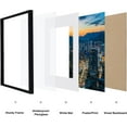 thumbnail image 3 of Large Black Poster Frame with  - 18x24 Picture Frame Set - Includes 16x20 Mats -  PVC Design - 3 Pack, 3 of 7