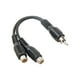 thumbnail image 1 of Cable de audio RCA Macho a 2 conectores hembras 3 pulgadas RCA AH25R, 1 of 1