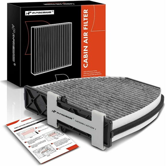 A-Premium Cabin Air Filter w/Activated Carbon - Compatible with Mercedes-Benz Models - C200, C250, C300, CLS350, CLS400, CLS550, E200, E250, E300, E400, E550, GLK250, GLK350, SL450, SL500, AMG GT