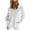White, variant on Womens Sweatshirt Fuzzy Fleece Half-Button Lapel Sweatshirt Fall Winter Long Sleeve Oversized Pullover Tops