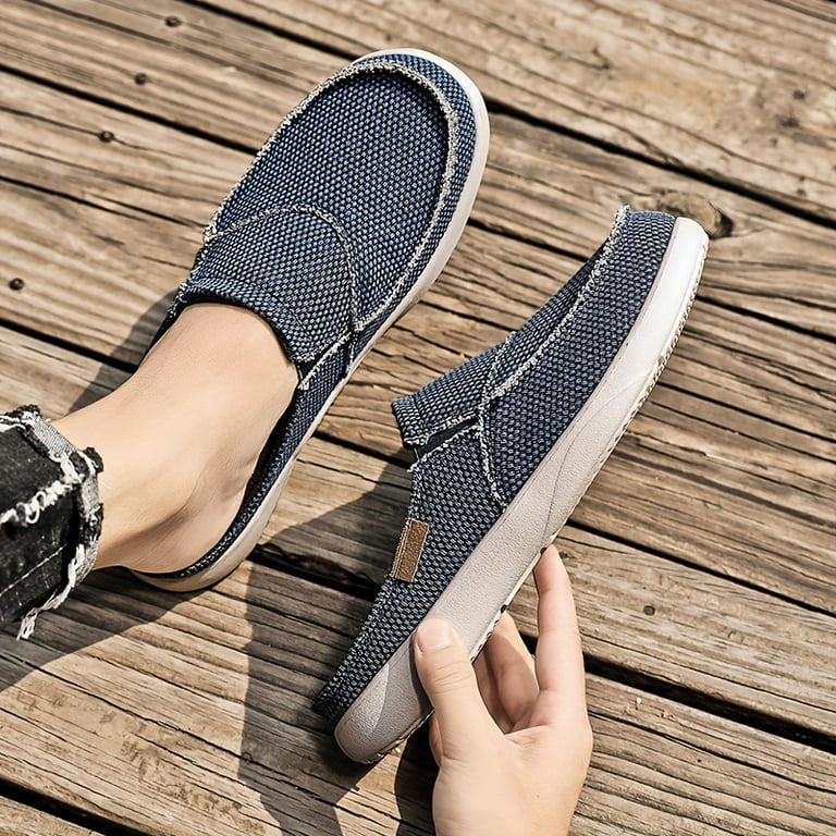 Canvas slip on mules online