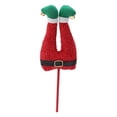 thumbnail image 1 of GUOOL Noël Elf Cure-Pieds Ferme Couronne Fête Peluche Arbre Topper Rouge Noir Vert, 1 of 9