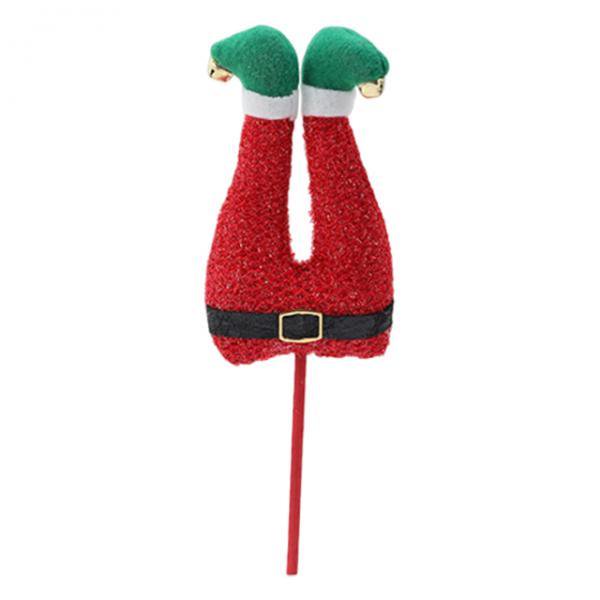 GUOOL Noël Elf Cure-Pieds Ferme Couronne Fête Peluche Arbre Topper Rouge Noir Vert
