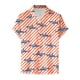 thumbnail image 1 of Camisas Vaqueras Para Hombre Hombres manga corta primavera verano casual impreso camisas top blusa camisas (Orange, S), 1 of 4